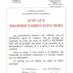 AVIS AUX PROPRIETAIRES FONCIERS