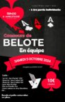 Concours de belote en équipe par La Société de Chasse Le Réveil