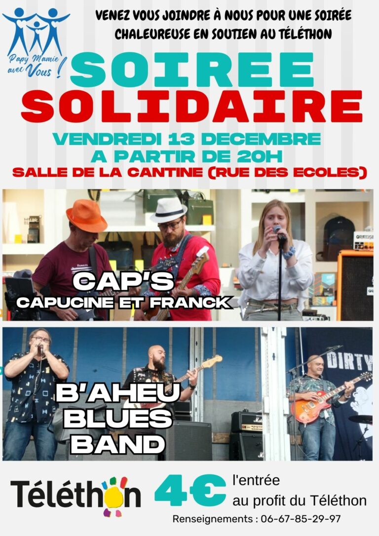 SOIREE SOLIDAIRE : en soutien au Téléthon