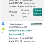 RECRUTEMENT : ANIMATEURS ENFANCE-JEUNESSE