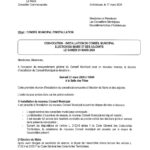 Convocation officielle pour la séance d'installation du Conseil Municipal d'Ambleteuse prévue le samedi 21 mars 2026 à 10h00, signée par le Maire Stéphane Pinto.