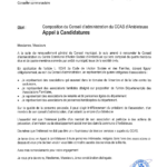 Appel à candidatures officiel de la mairie d'Ambleteuse, daté du 7 avril 2026, concernant la composition du Conseil d'administration du CCAS. Le document, signé par le Maire Stéphane Pinto, invite les représentants d'associations d'insertion, familiales, de retraités et de personnes handicapées à soumettre leur candidature pour devenir membres nommés.