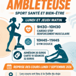 Affiche Gymnastique Ambleteuse – reprise des cours lundi 7 septembre 2026, horaires et tarifs pour la saison 2026-2027.