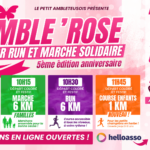 Affiche Amble’Rose 2026 Color Run et marche solidaire à Ambleteuse le 25 octobre 2026
