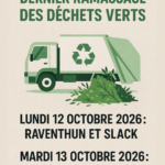 Dernière collecte des déchets verts 2026