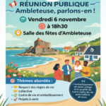 Affiche de la réunion publique du 6 novembre 2026 à Ambleteuse, à 18h30, salle des fêtes